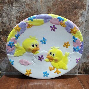 Vintage Chang Song Ceramic Ducklings Serving Platter Tray